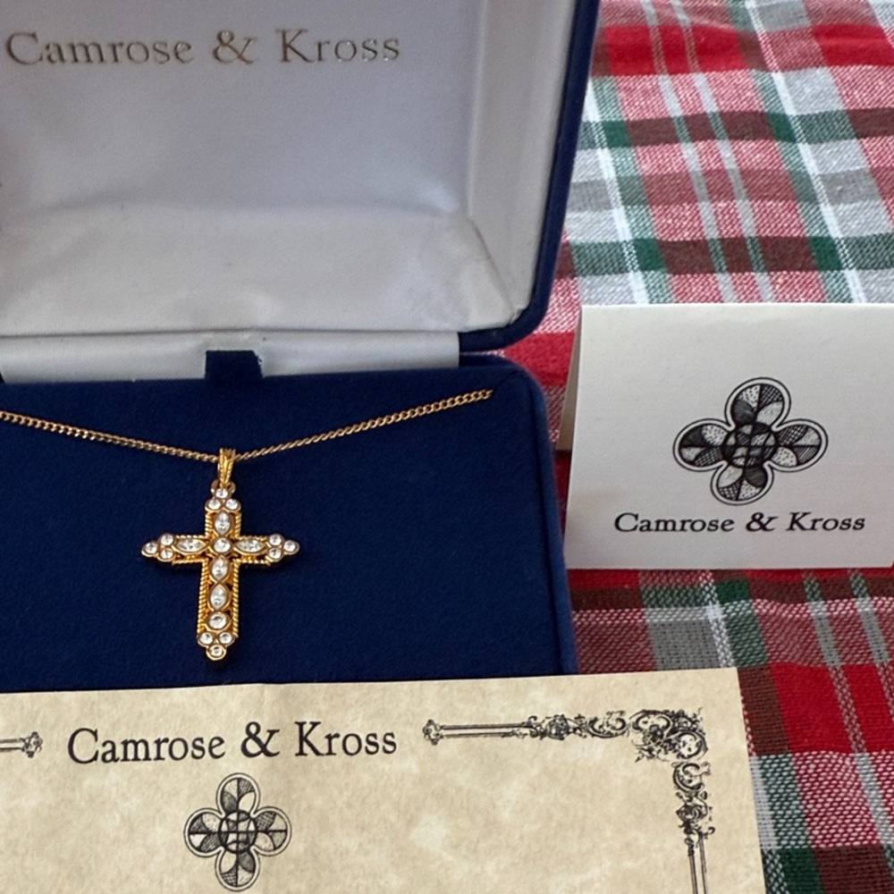 Camrose & Kross Gold Cross Necklace